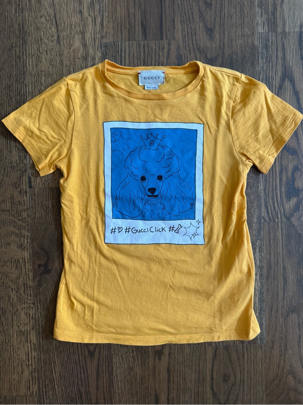 Kids Authentic Gucci Poodle Tee Shirt size 6 (120/60) #GucciClick